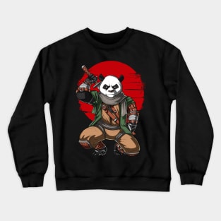 Panda Bear Ninja Samurai Crewneck Sweatshirt